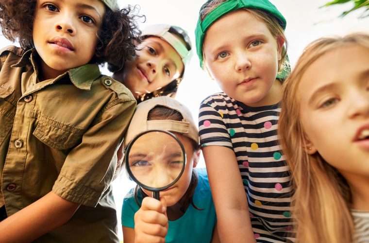 magnifying it!