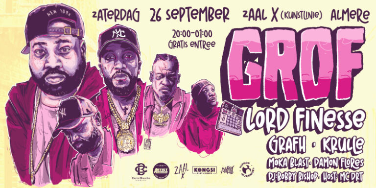 Carte Blanche presenteert Grof met Lord Finesse, Grafh & Krulle — muziek in Flevoland