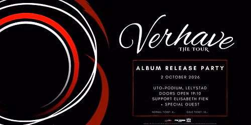 VERHAVE: THE TOUR – Verhave Release Party — Uitgaan in Flevoland